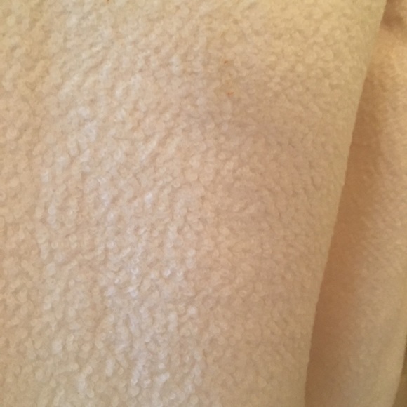 NWOT Forever 21 Boucle Wool Cream Long Line Coat L - Picture 8 of 8